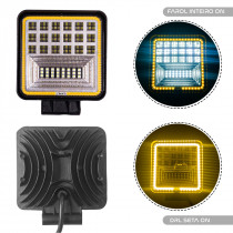 FAROL AUXILIAR FLOOD SPOT COM DRL FUNÇÃO SETA