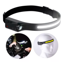 LANTERNA FITA LED CABEÇA RECAREGÁVEL AJUSTÁVEL COB XPE USB Vo6