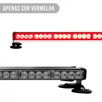 SINALIZAÇÃO GIROFLEX GIROLED BARRA 64 LEDs VERMELHO UNIVERSAL Vo6