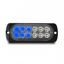 FAROL STROBO VERMELHO E AZUL 12 LEDS SOM E ACESSÓRIOS Vo6