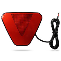 BRAKE LIGHT STROBO MODELO TRIANGULAR LED VERMELHO 12V Vo6