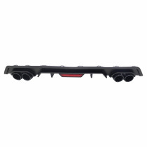 DIFUSOR HONDA CIVIC G10 COM BRAKE LIGHT SAIDA FAKE DUPLA PRETO FOSCO Vo6