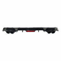DIFUSOR HONDA CIVIC G10 COM BRAKE LIGHT SAIDA FAKE DUPLA BLACK PIANO Vo6 