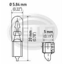 LAMPADA HELLA T1.5 PINGUINHO 24V 1.2W AUTOMOTIVA STANDARD Vo6