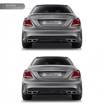 AEROFOLIO SPOILER TRASEIRO MERCEDES CLASSE C W205 BLACK PIANO 14033 Vo6
