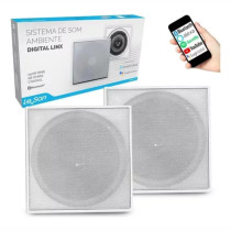 KIT ARANDELA QUADRADA ALTO FALANTE ATIVA + PASSIVA 70W LESON Vo6