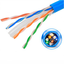 CABO DE REDE AZUL CAT6 24AWG 20 METROS UTP CLIPADO Vo6