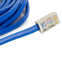 CABO DE REDE AZUL CAT6 24AWG 50 METROS UTP CLIPADO Vo6