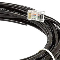 CABO DE REDE PRETO CAT6 24AWG 2 METROS UTP CLIPADO Vo6