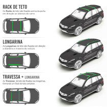 RACK TETO CLIO ATE 1999 4 PORTAS MODELO AÇO PRETO LONG LIFE