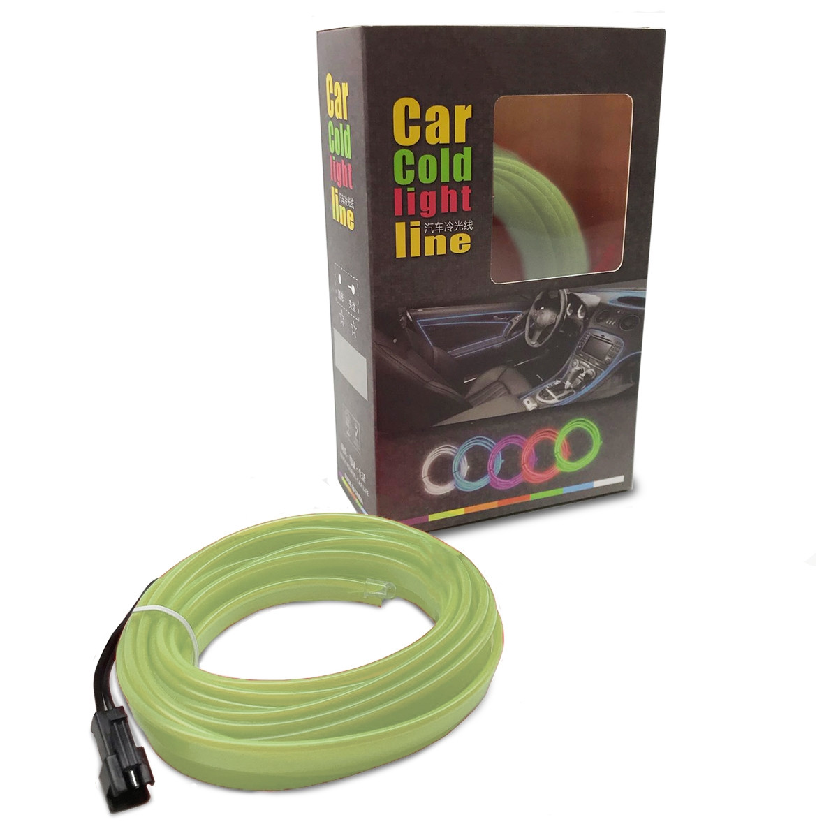 FITA LED NEON EL WIRE VERDE FLUORECENTE 5 METROS VO6