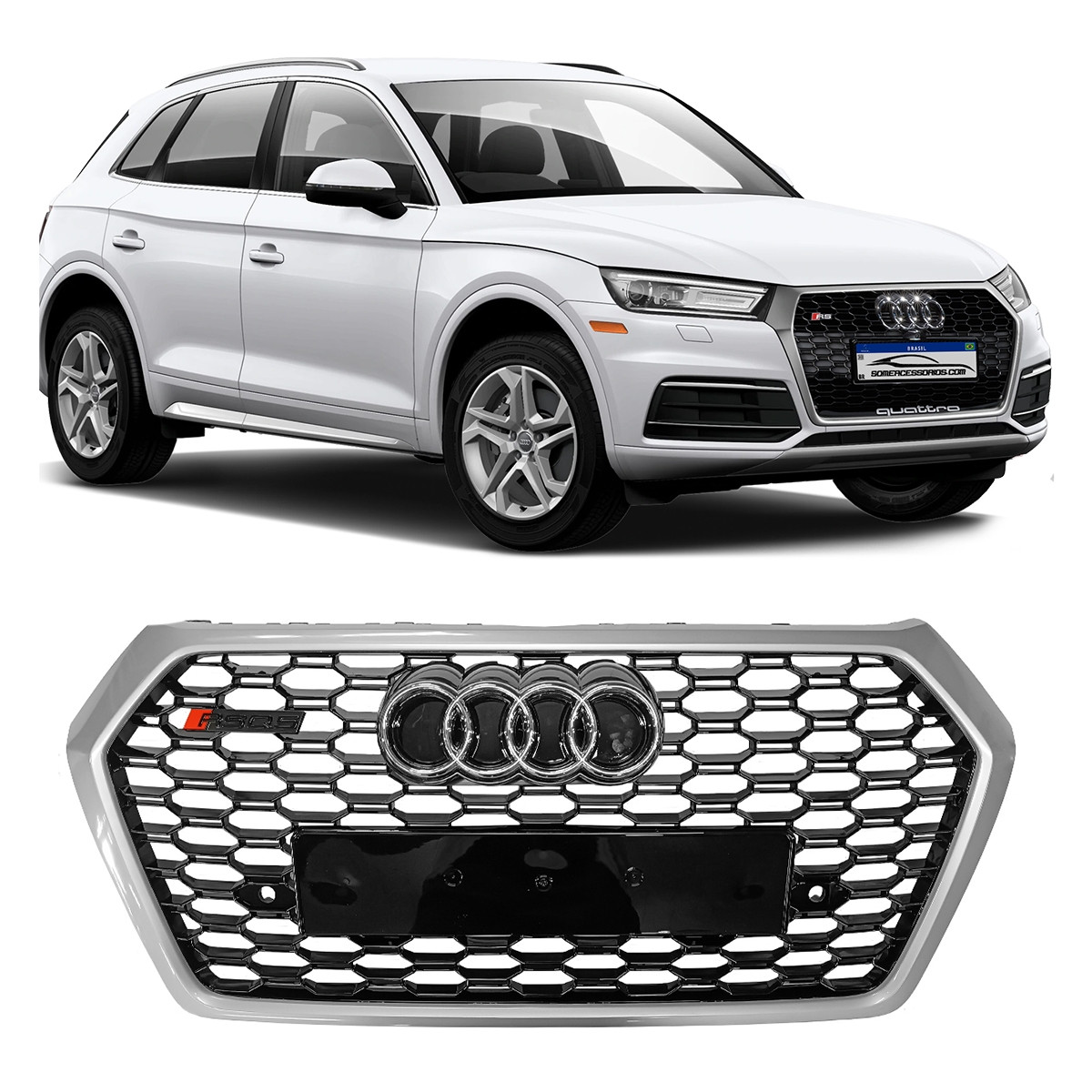 GRADE AUDI Q5 COLMEIA MODELO RSQ5 PRATA Vo6