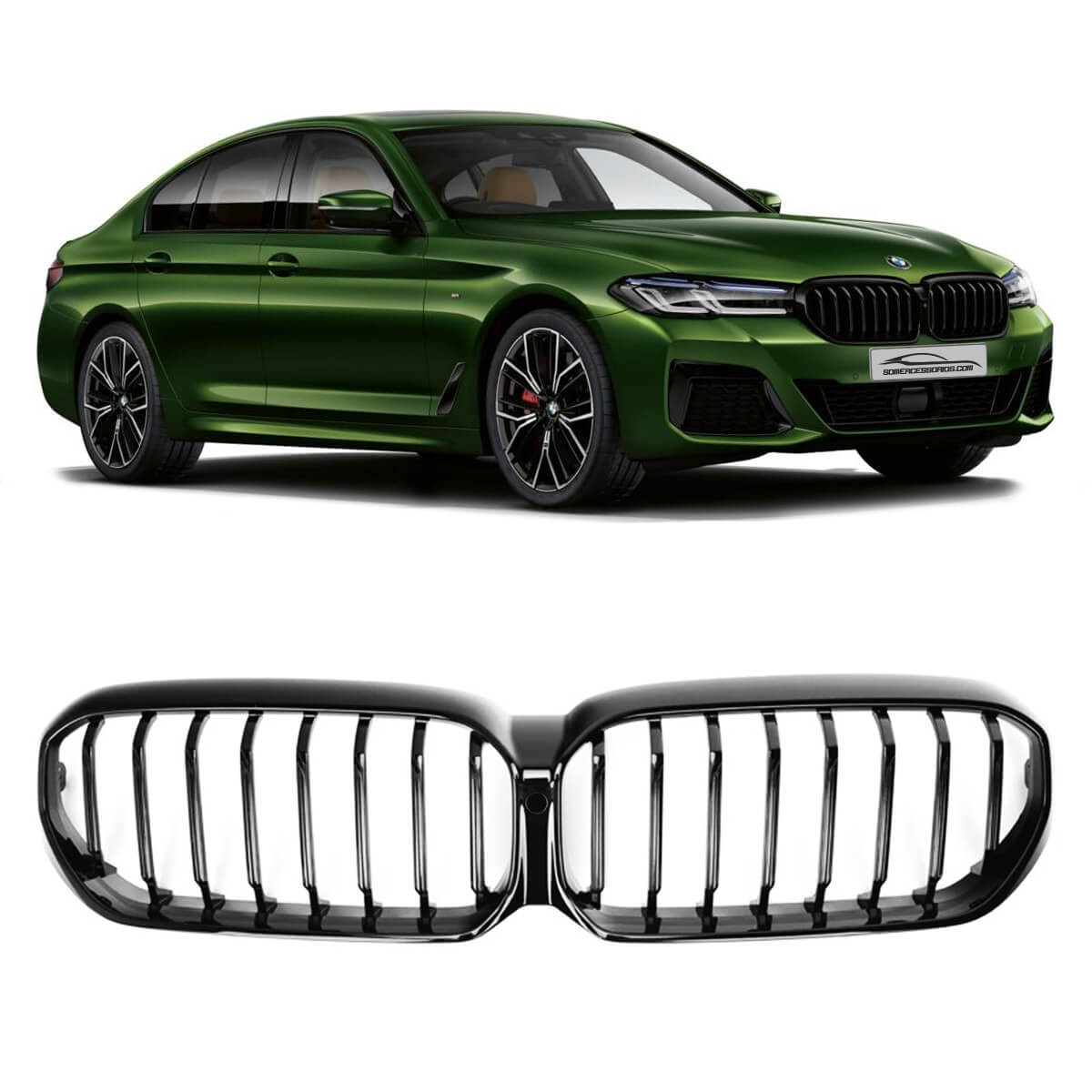 GRADE BMW SÉRIE 5 LCI G30 G31 HASTE ÚNICA BLACK Vo6