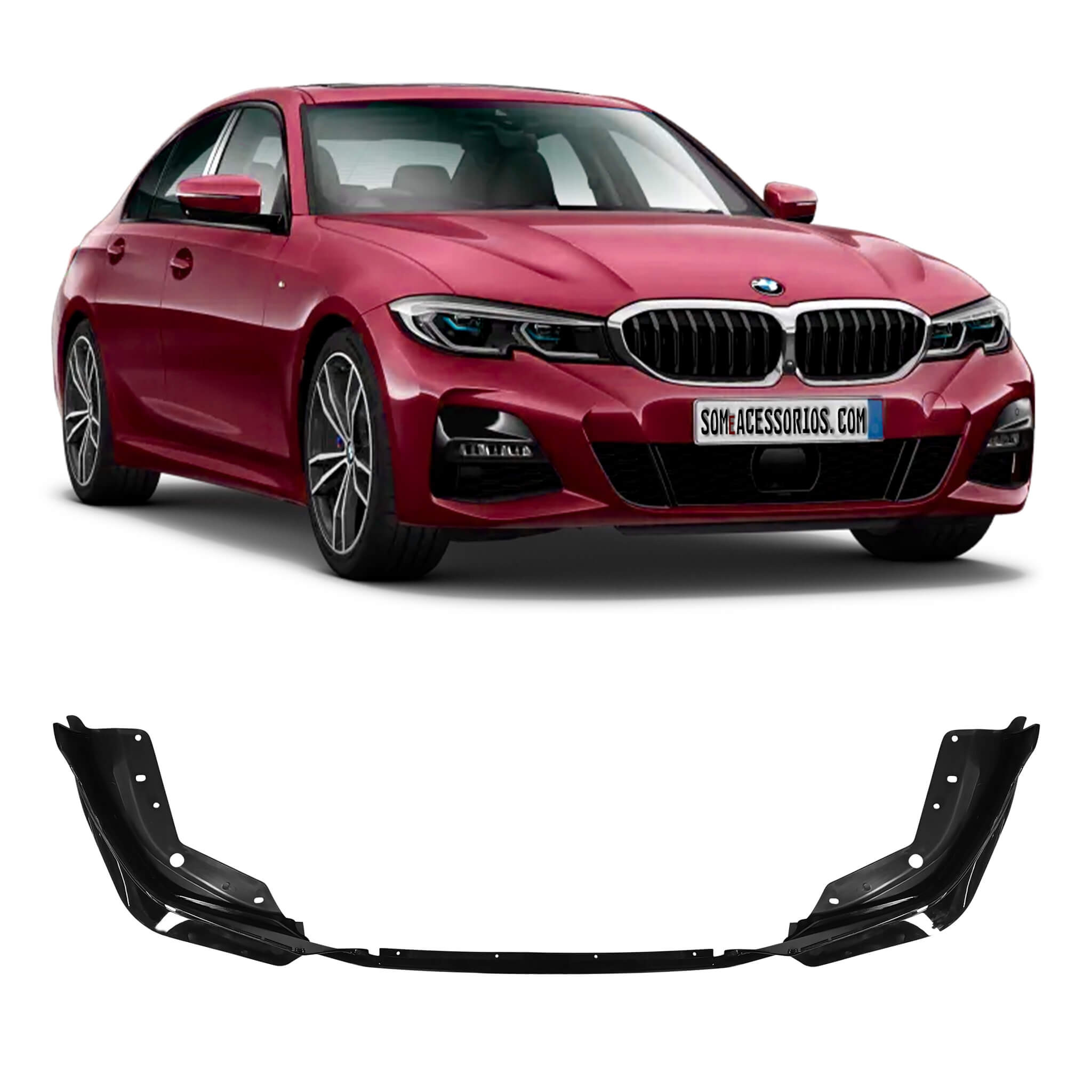 SPOILER DIANTEIRO BMW SÉRIE 3 G20 M-SPORT 320i 330i BLACK Vo6