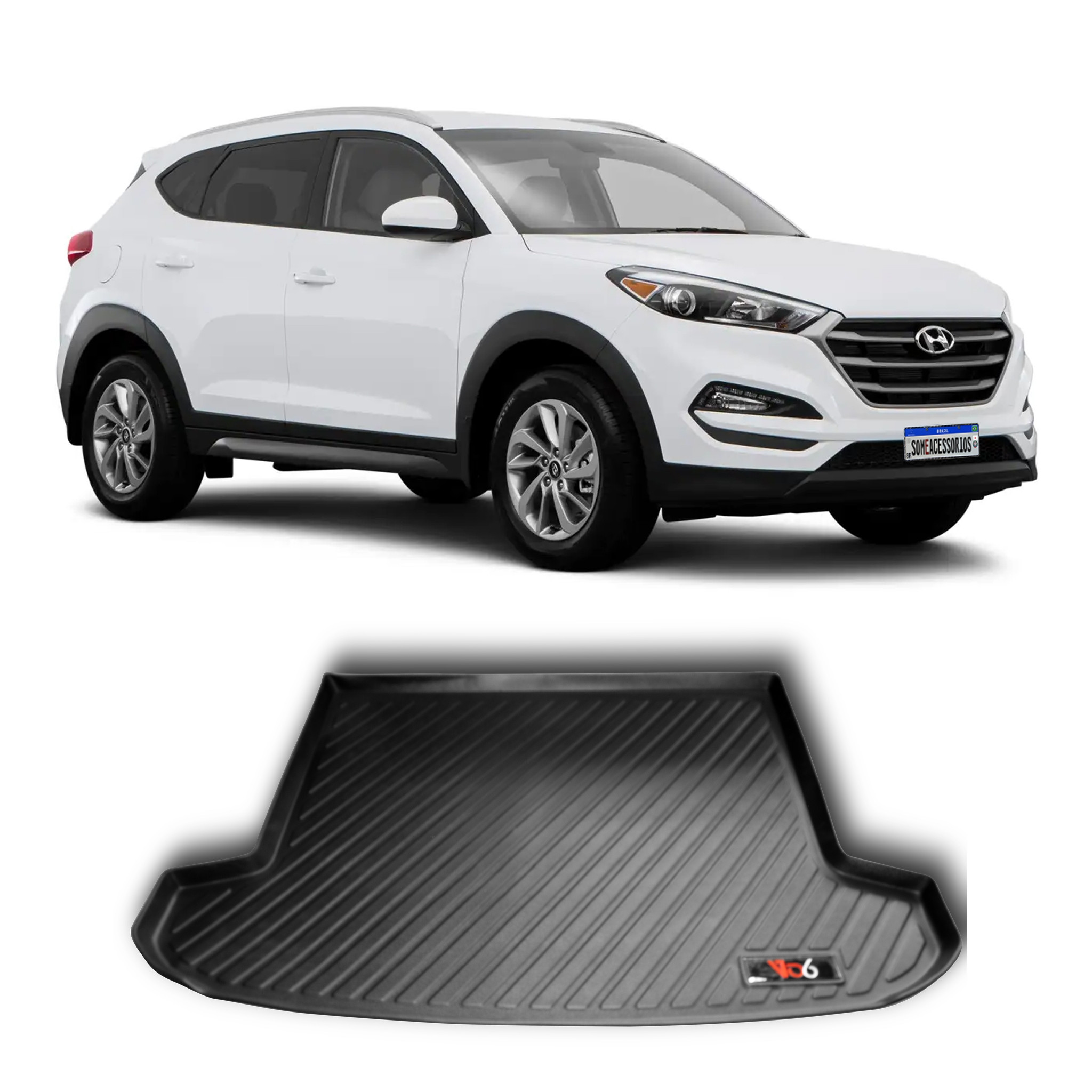 TAPETE BANDEJA PORTA MALAS HYUNDAI TUCSON EMBORRACHADO AUTOMOTIVO VO6