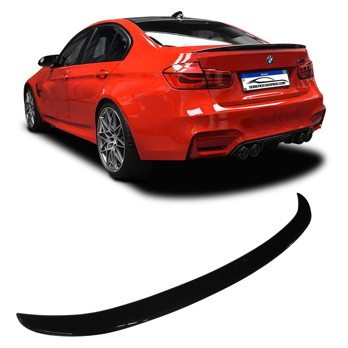 AEROFOLIO SPOILER TRASEIRO BMW F30 BLACK PIANO Vo6