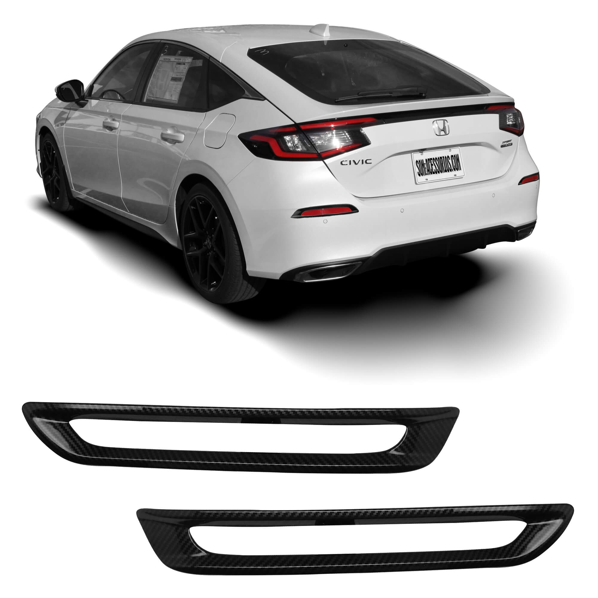 APLIQUE FAROL DE NEBLINA FIBRA DE CARBONO HONDA CIVIC 2022