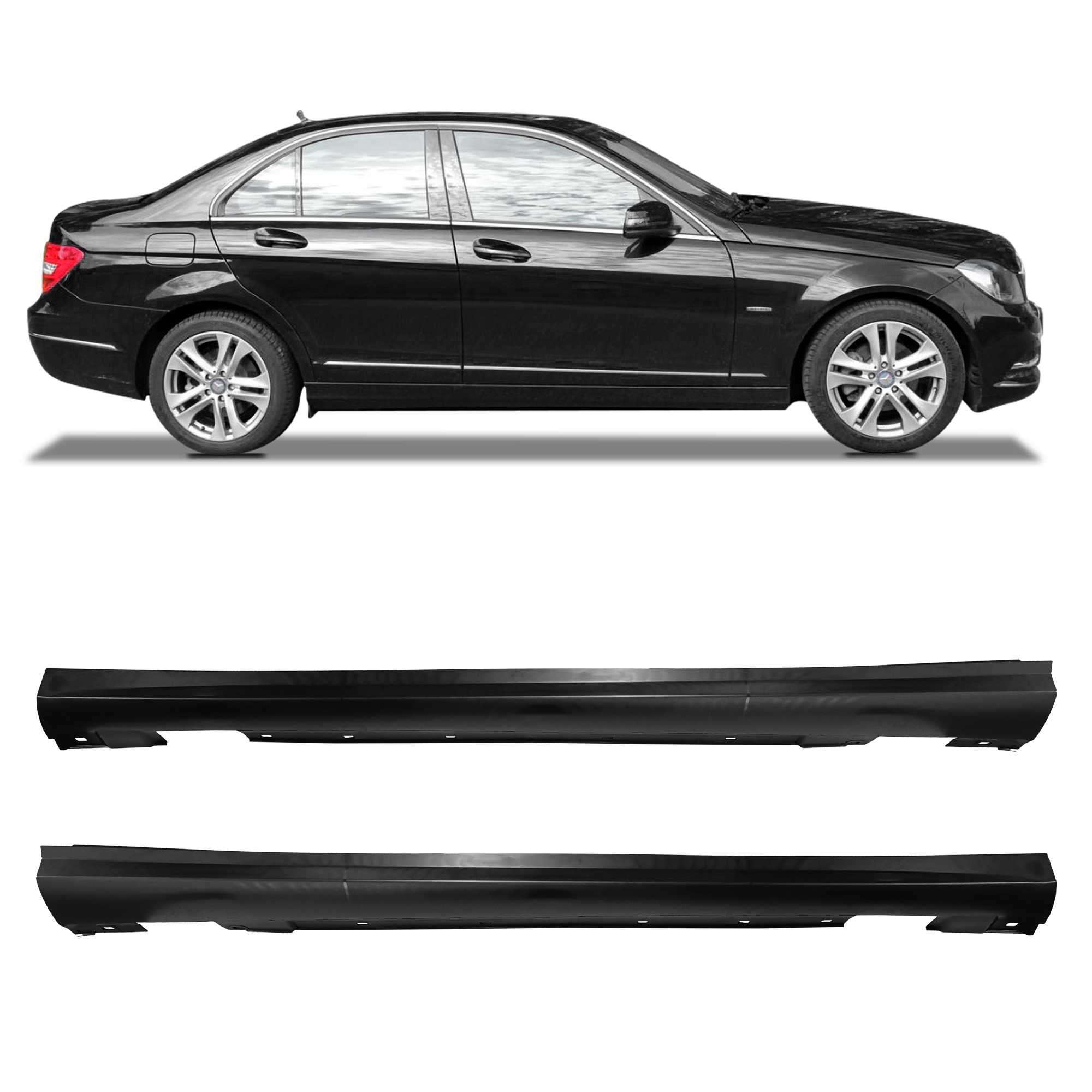 SPOILER LATERAL ESTILO C63 MERCEDES BENZ W204 CLASSE C W204