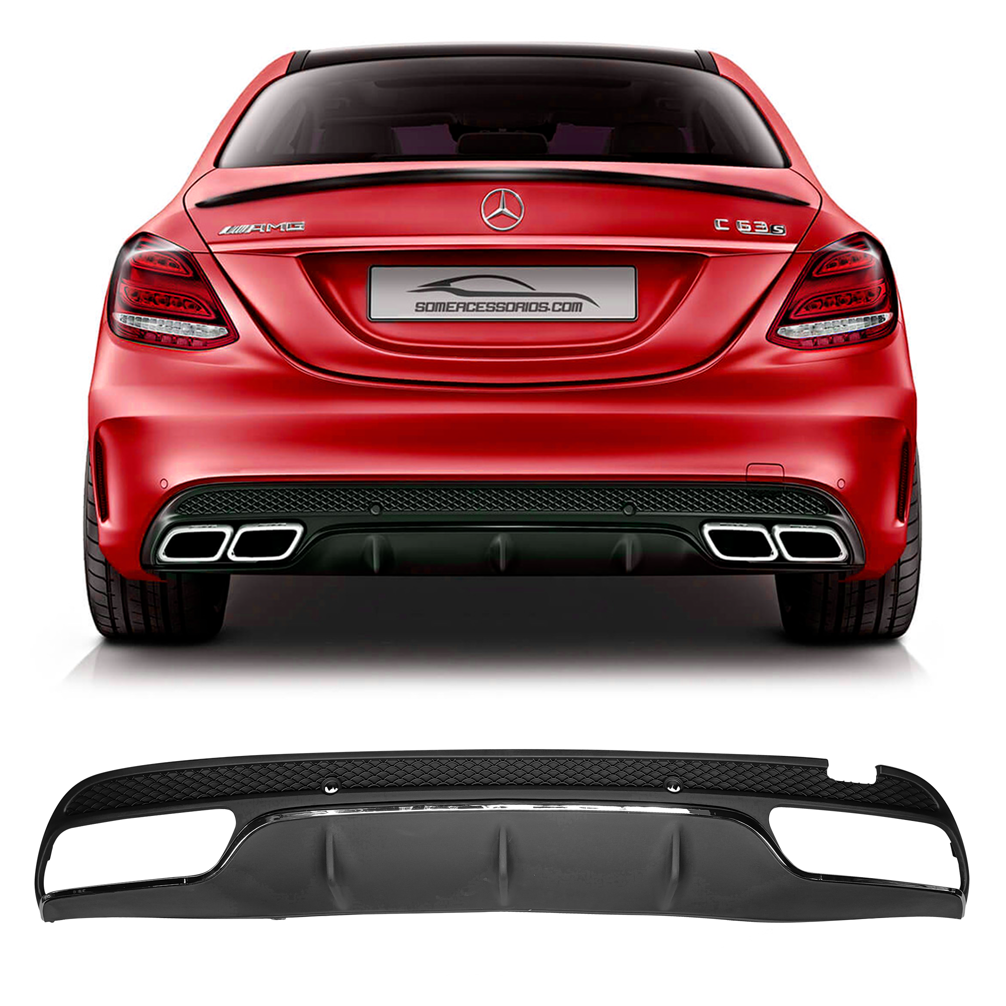 SPOILER DIFUSOR MERCEDES CLASSE C W205 Vo6