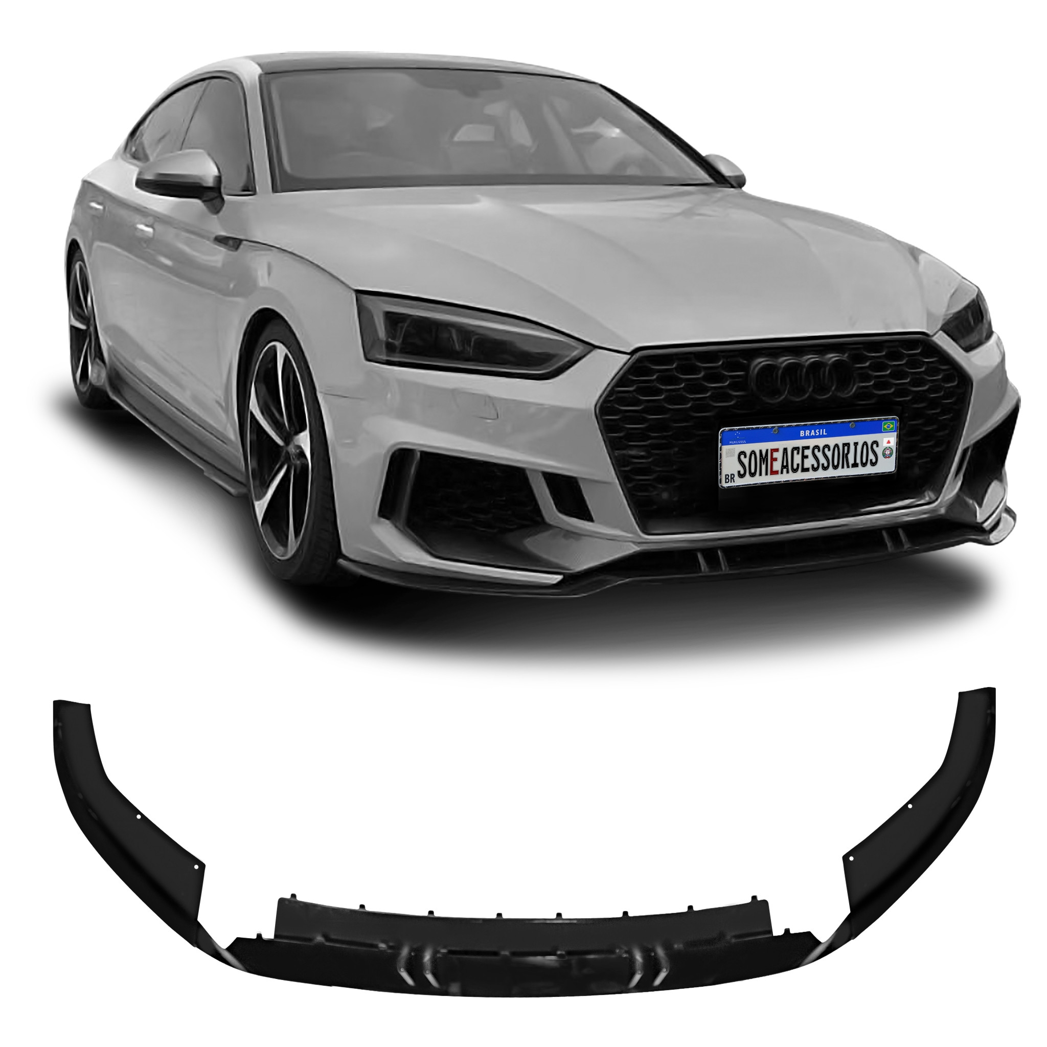 SPOILER DIANTEIRO AUDI A5 ESTILO RS 5 BLACK PIANO Vo6