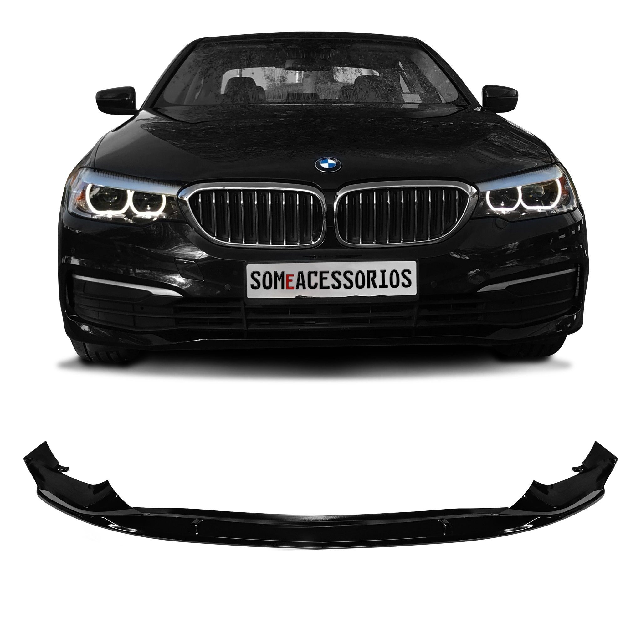 SPOILER DIANTEIRO ESPORTIVO BMW SÉRIE 5 G30 BLACK PIANO Vo6
