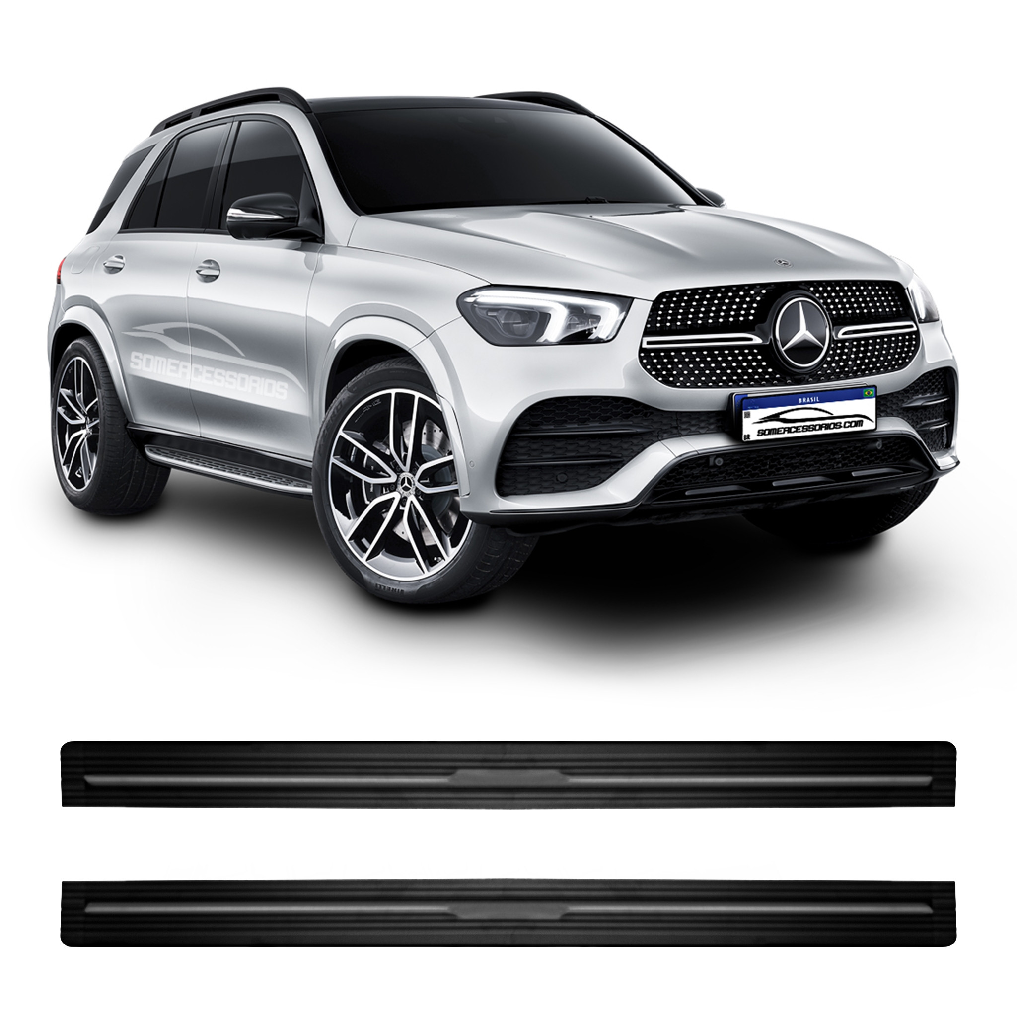 ESTRIBO ELÉTRICO AUTOMÁTICO MERCEDES GLE PRETO FOSCO Vo6