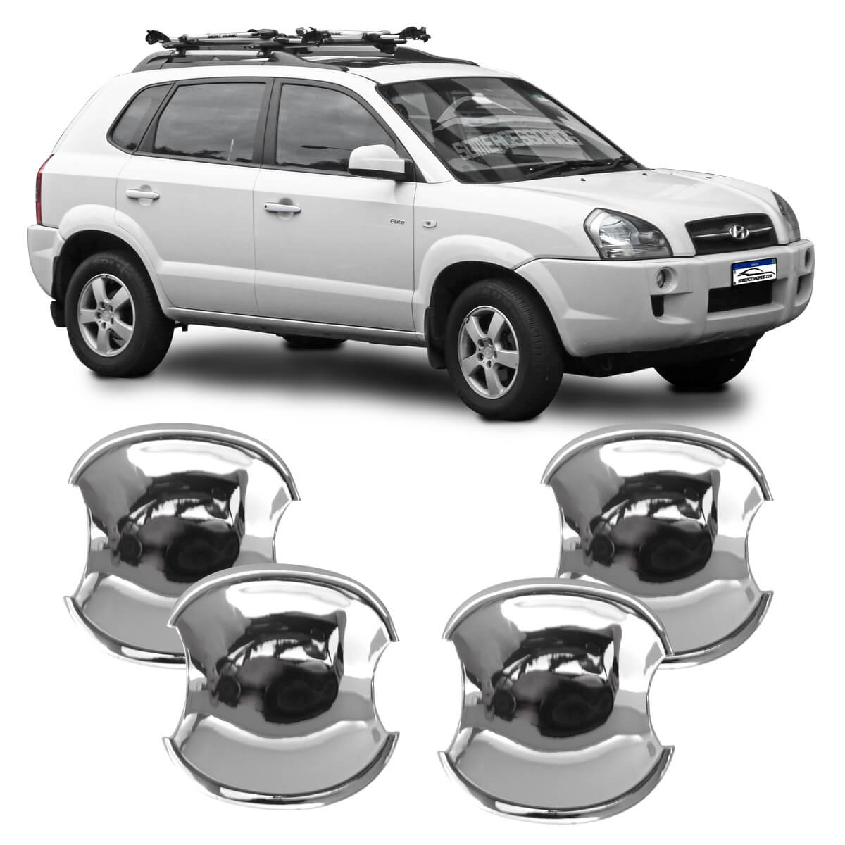 APLIQUE CONCHA MAÇANETA HYUNDAI TUCSON CROMADO TRACK
