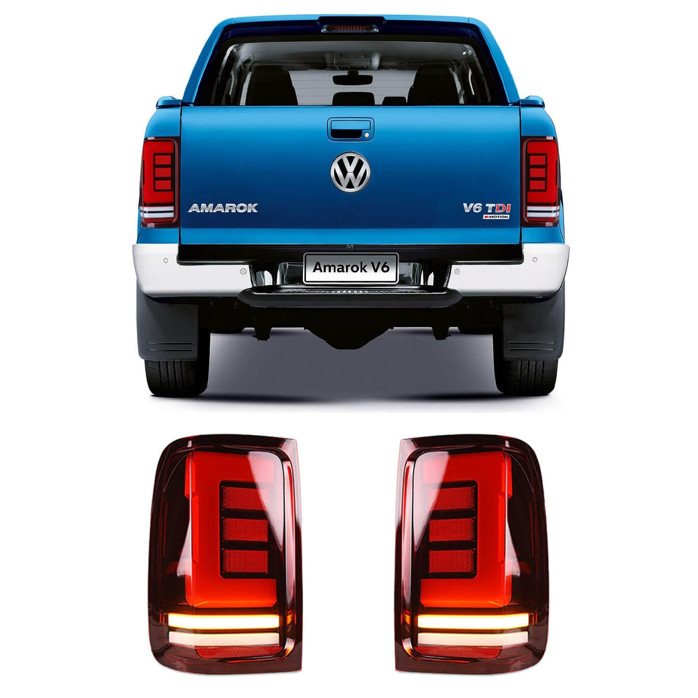 LANTERNA  TRASEIRA AMAROK LED PAR VERMELHO Vo6 
