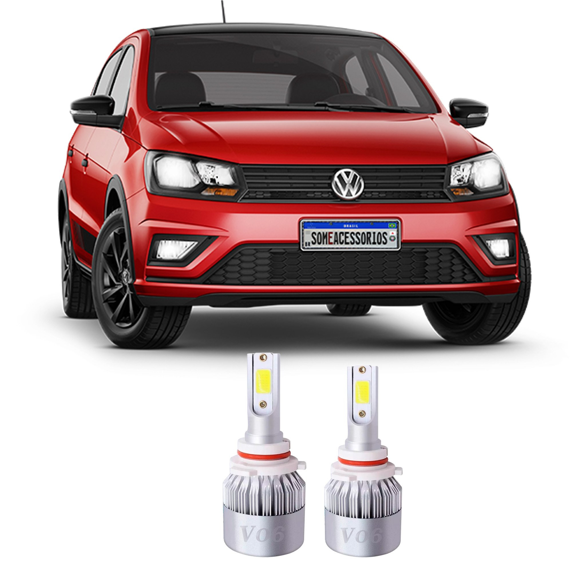 KIT LAMPADA H3 12V 24V 25W ULTRA LED HEADLIGHT 6500K Vo6