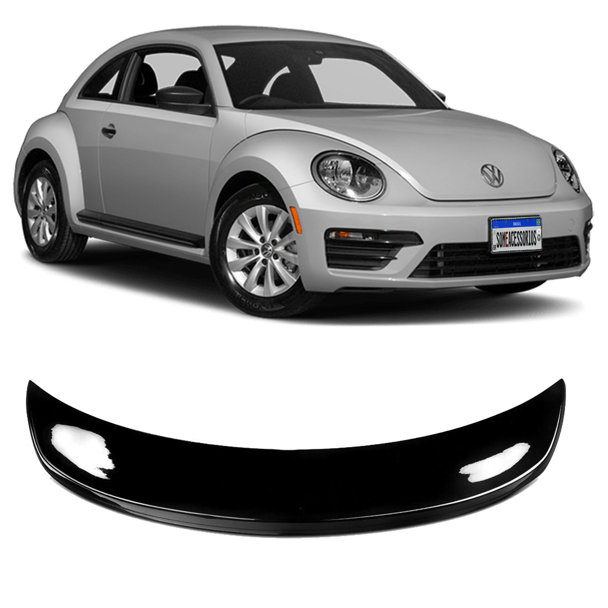 Spoiler Traseiro Vw New Beetle Black Piano Vo6