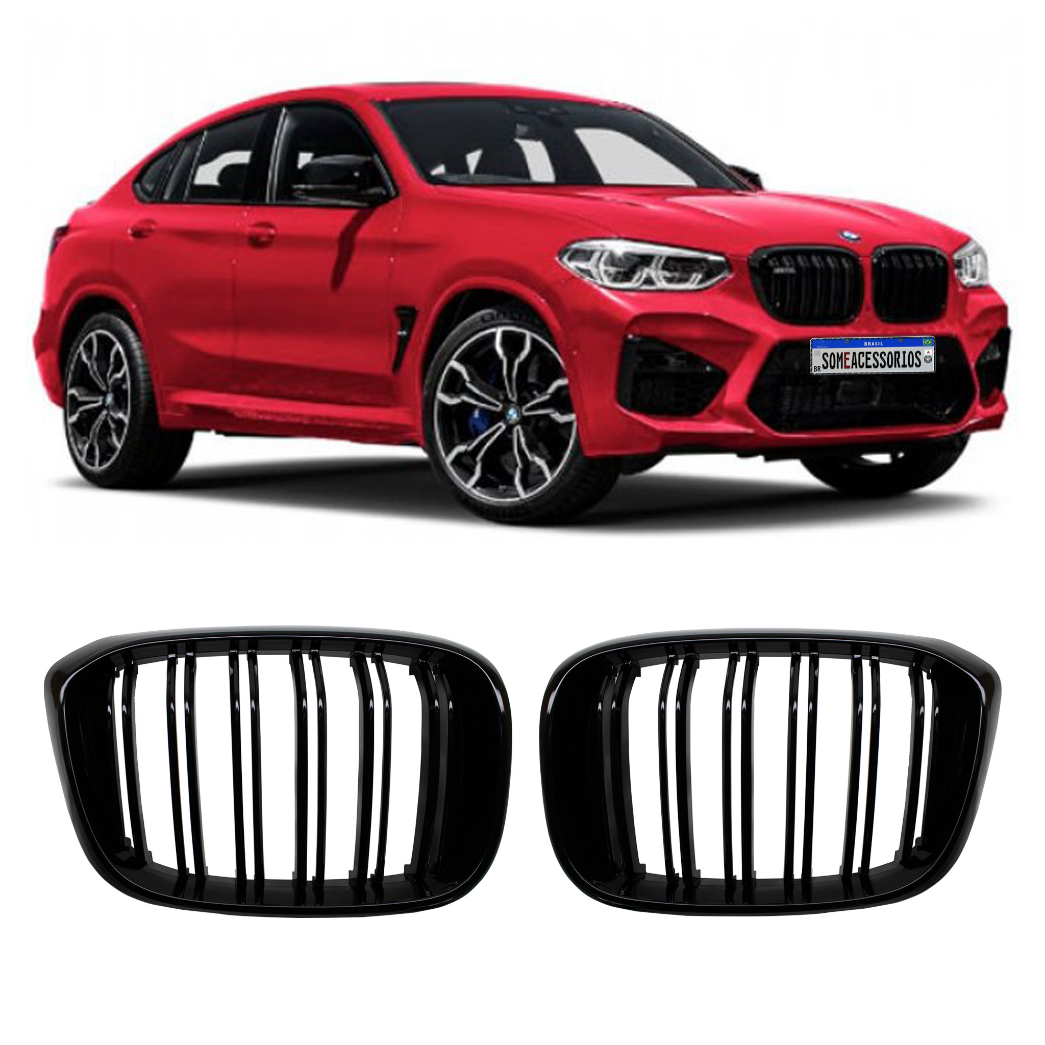 GRADE BMW SÉRIE 3 X4 DOUBLE SLAT  BLACK PIANO Vo6 