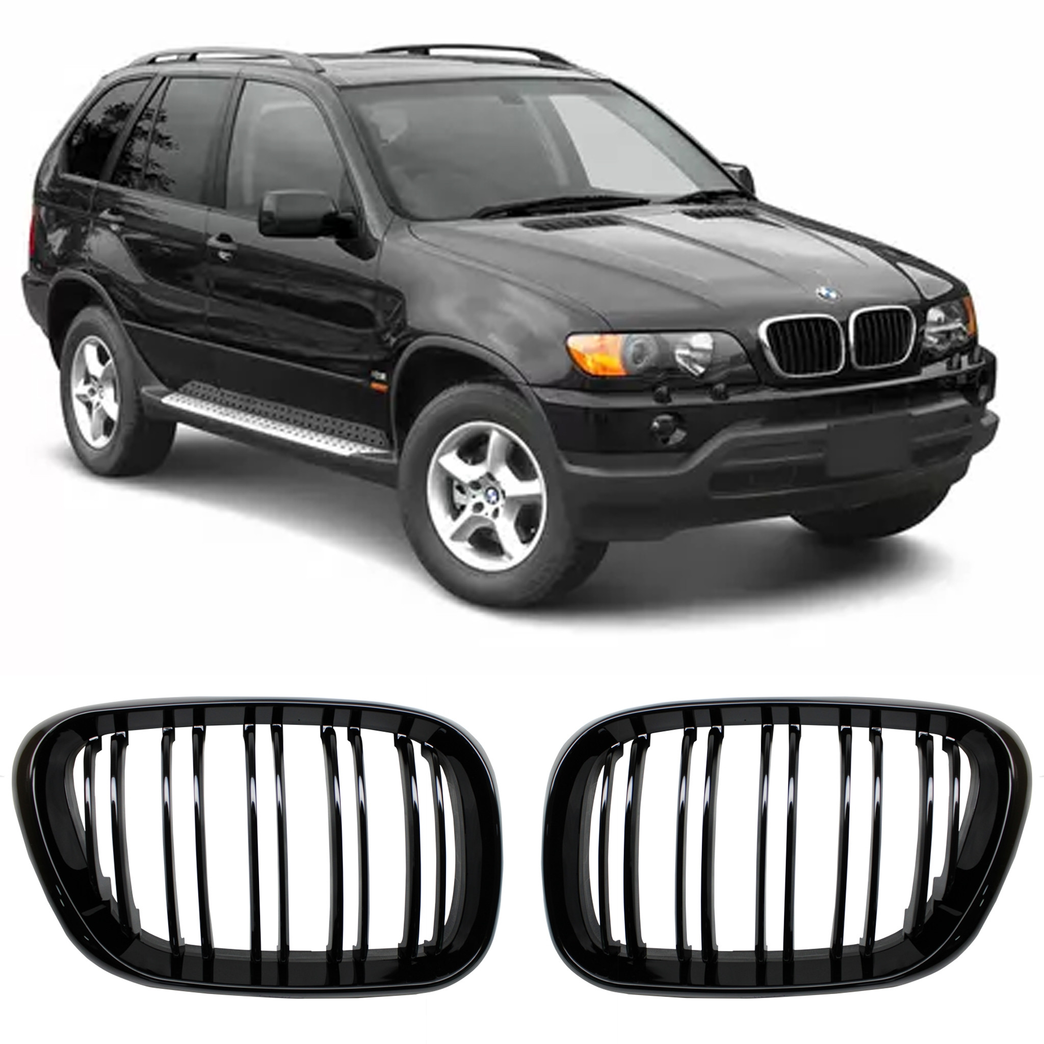GRADE DIANTEIRA BMW SERIE X5 E X6 E53  DOUBLE SLAT Vo6 