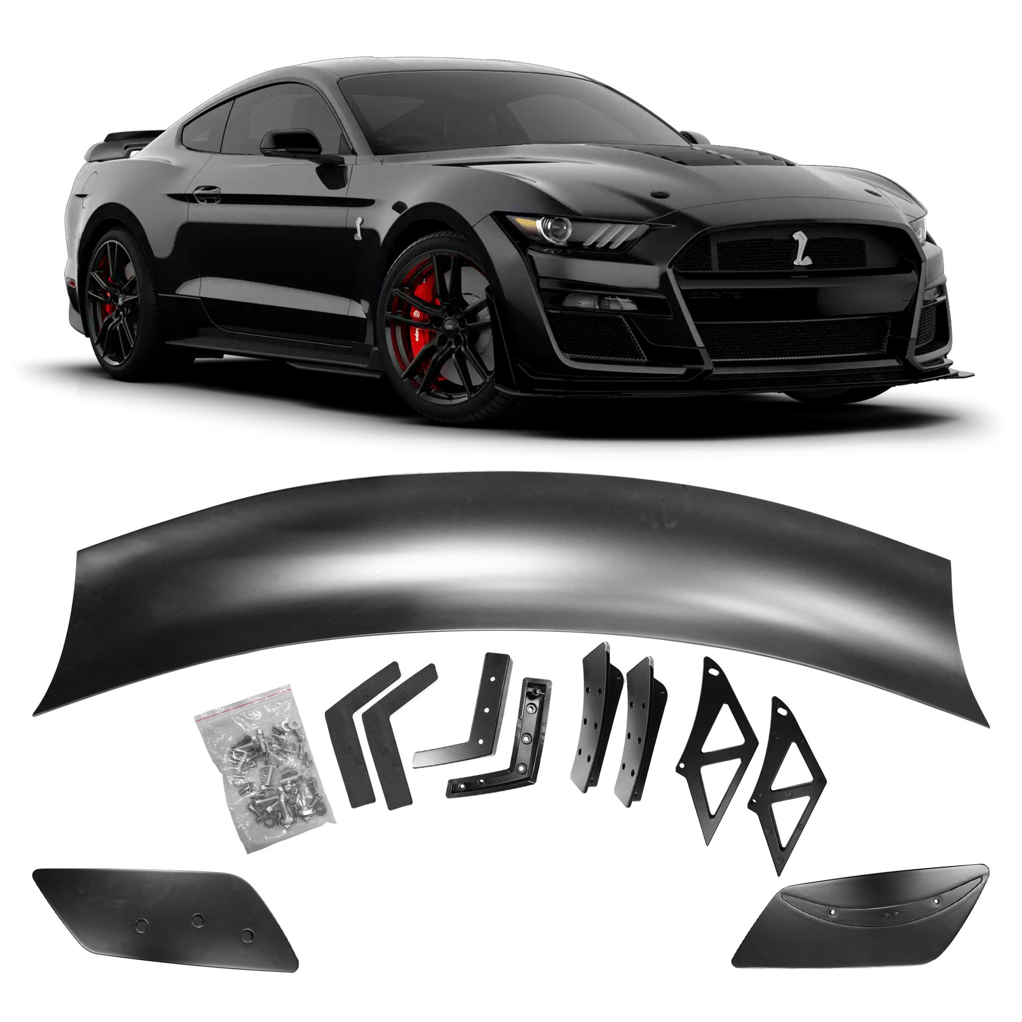 AEROFOLIO TRASEIRO MUSTANG SHELBY GT500 MODELO ASA ALTA Vo6