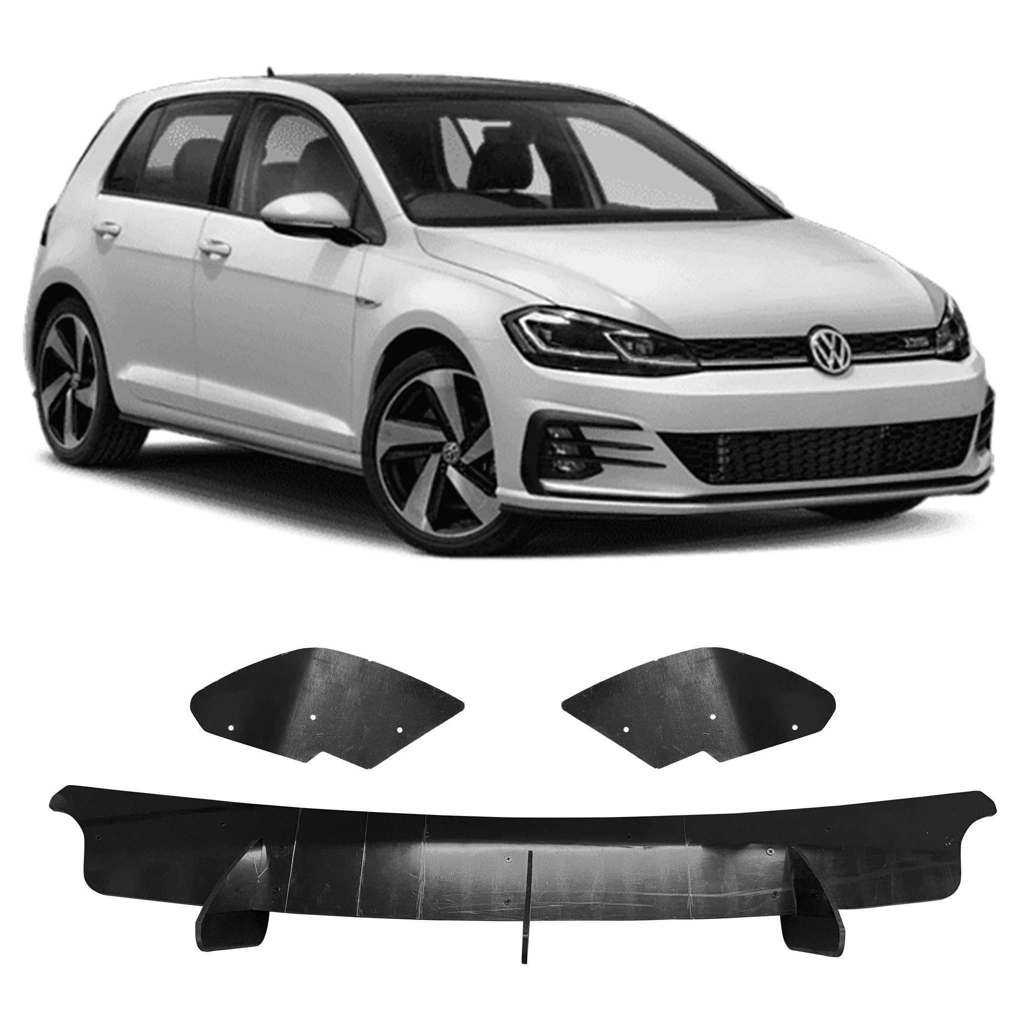 DIFUSOR TRASEIRO VW GOLF 6 GTI BLACK PIANO VO6