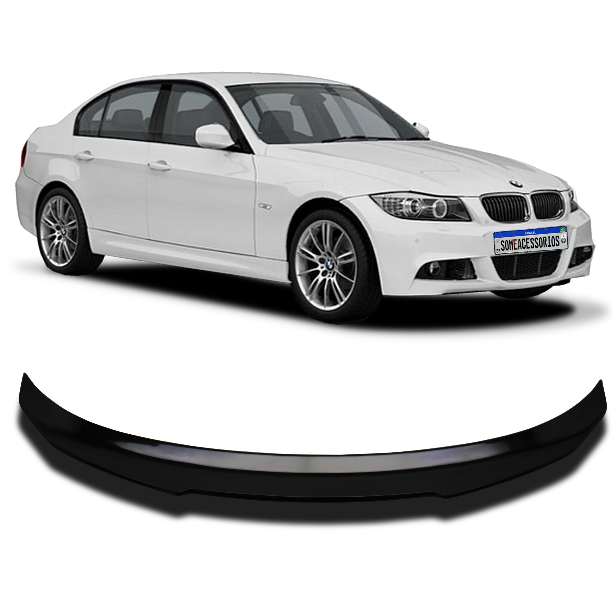 AEROFOLIO TRASEIRO BMW E90 MODELO PSM  BLACK PIANO Vo6