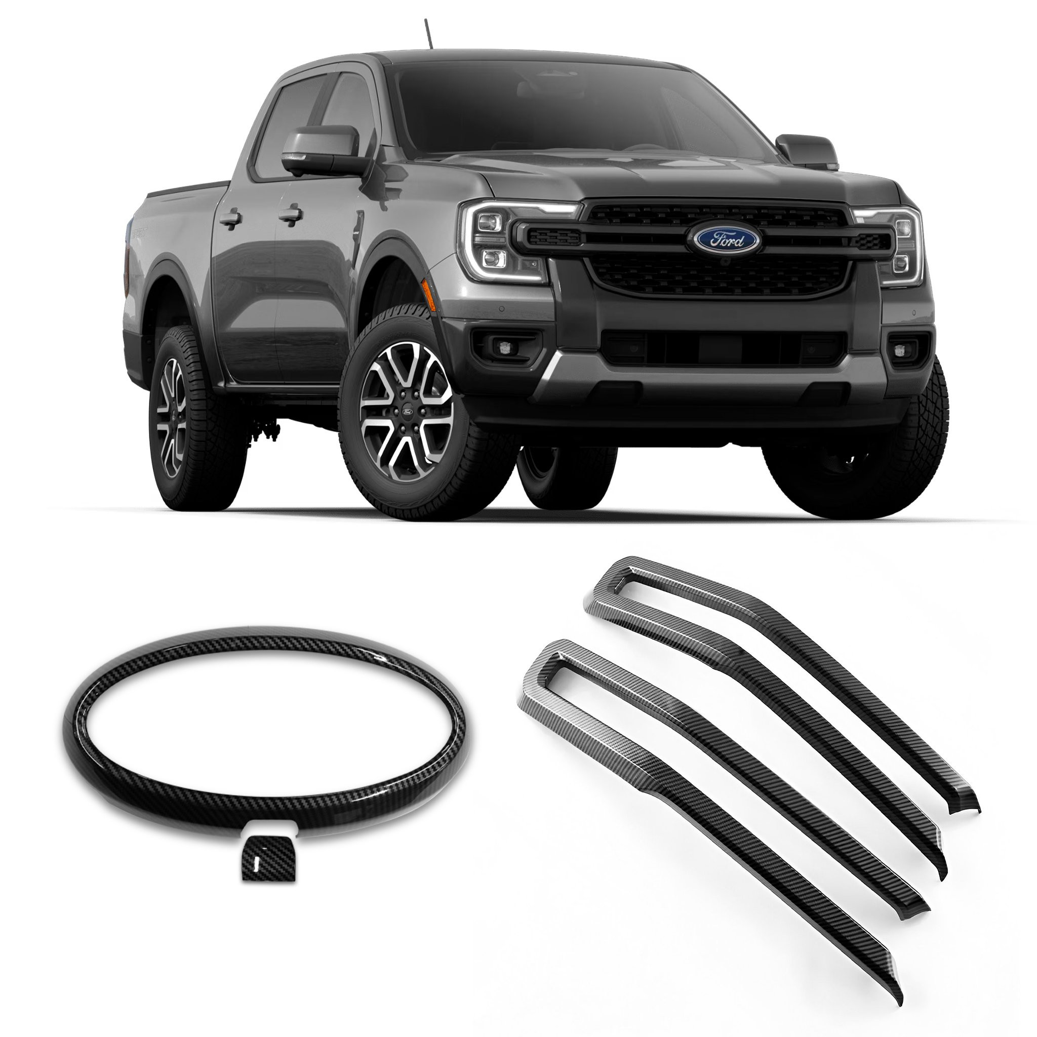 MOLDURA APLIQUE GRADE DIANTEIRA FORD RANGER Vo6