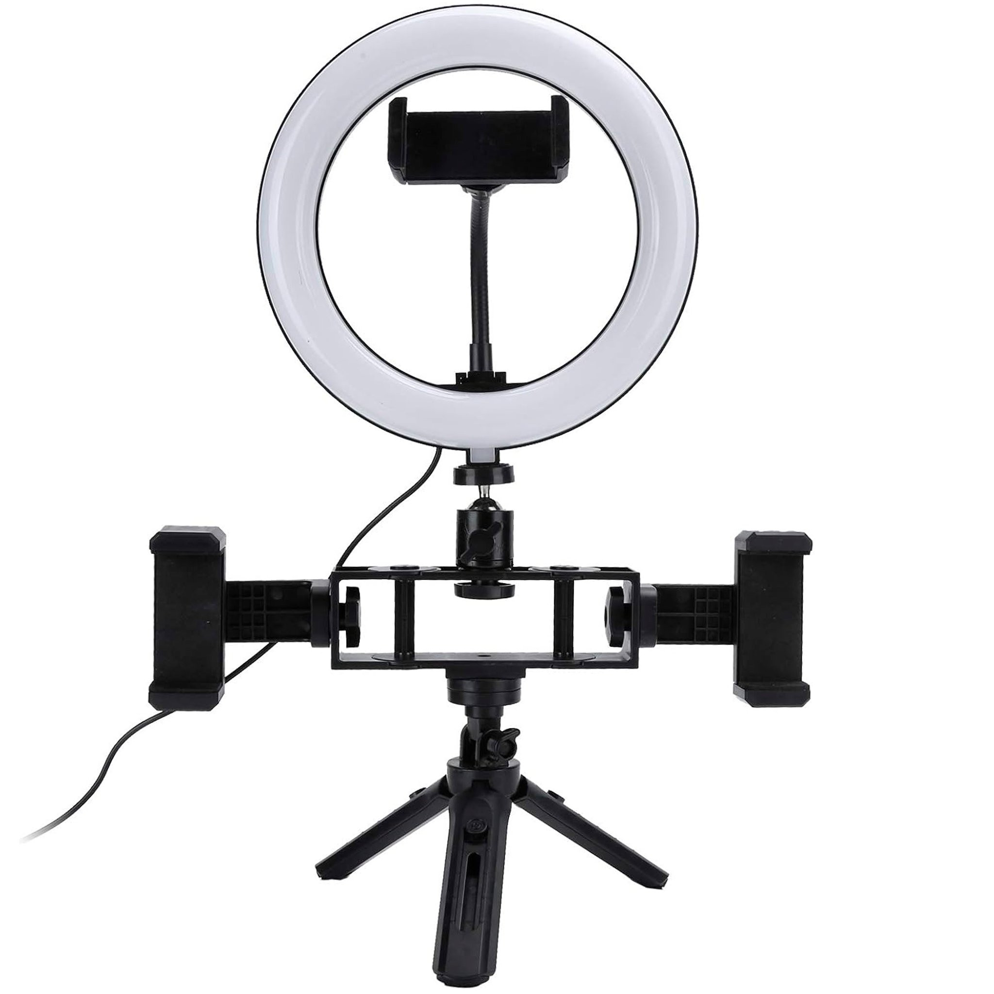 KIT ILUMINADOR RING LIGHT LED ANEL ARO LUZ 10"