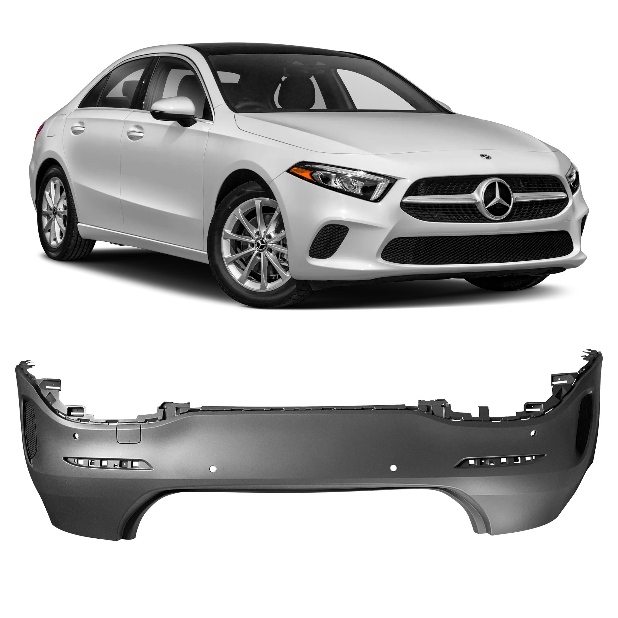 PARA-CHOQUE TRASEIRO MERCEDES BENZ CLASSE A W177 ESTILO A45