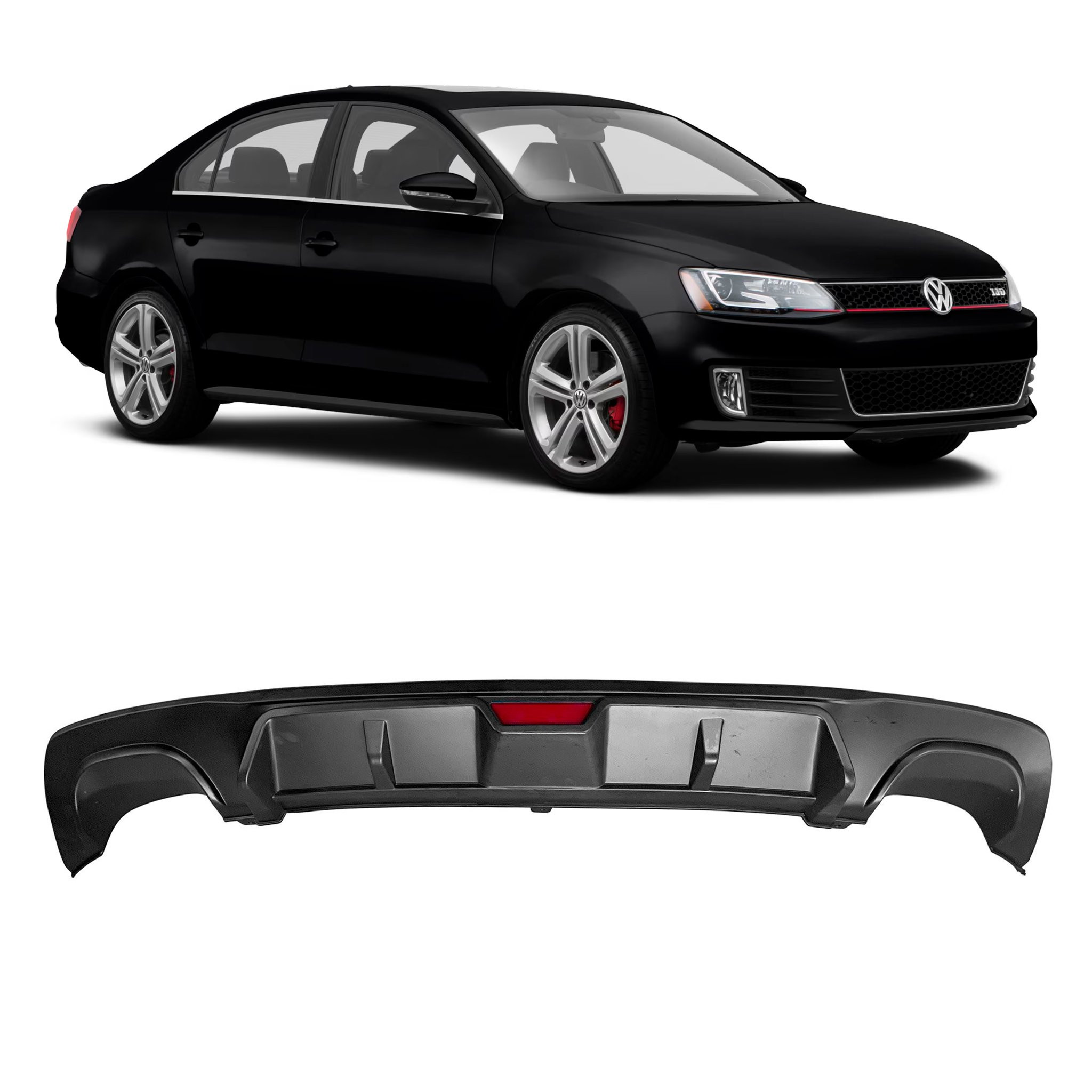 SPOILER DIFUSOR TRASEIRO VW JETTA GLI BLACK VO6