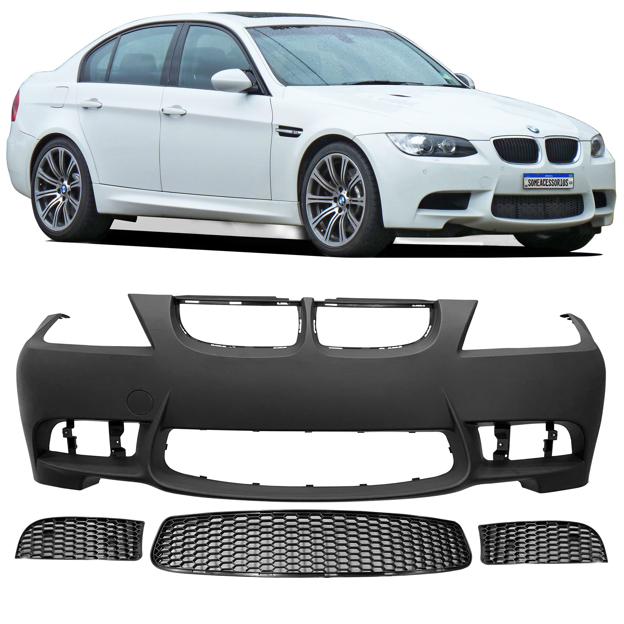 BODY KIT TRANSFORMA BMW E90 PARA M-TECH PARACHOQUE DIANTEIRO VO6