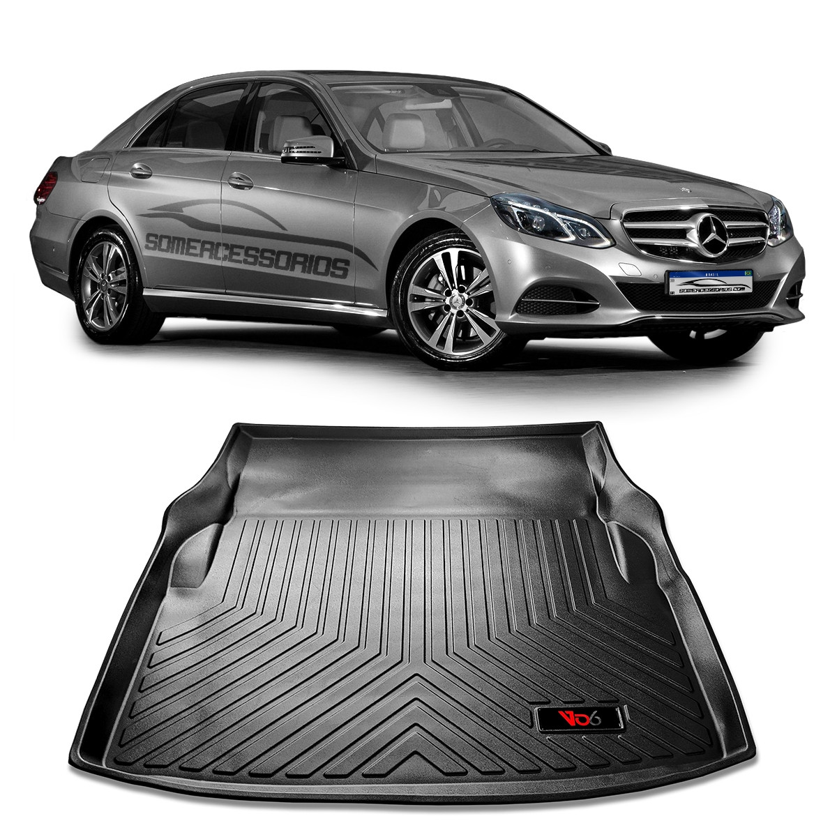 TAPETE BANDEJA PORTA MALAS MERCEDES CLASSE E W212 EMBORRACHADO AUTOMOTIVO VO6