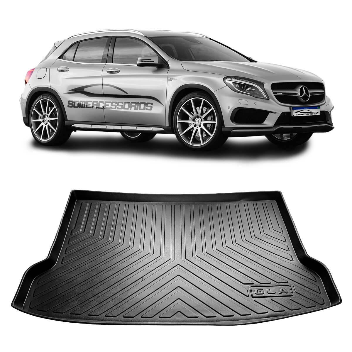 TAPETE BANDEJA PORTA MALAS MERCEDES GLA 200 EMBORRACHADO AUTOMOTIVO VO6