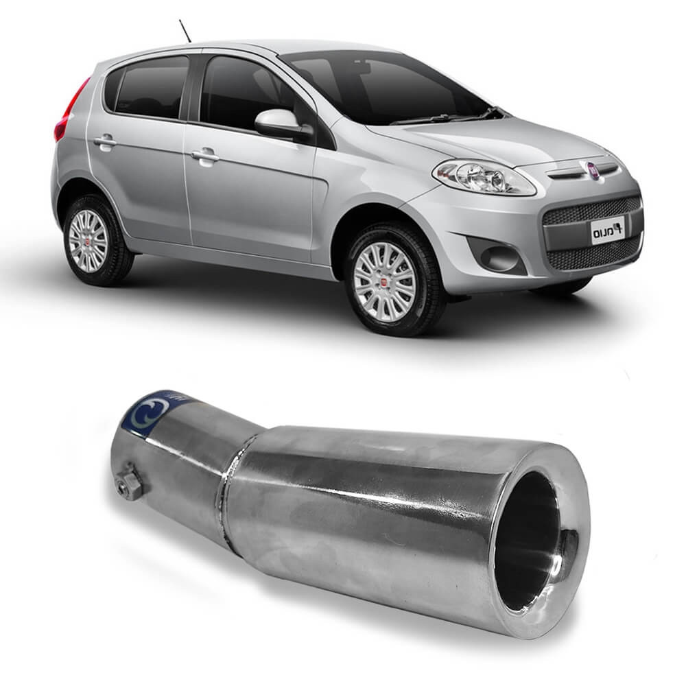PONTEIRA ESCAPAMENTO FIAT PALIO 1.6 CROMADO TERMINAL