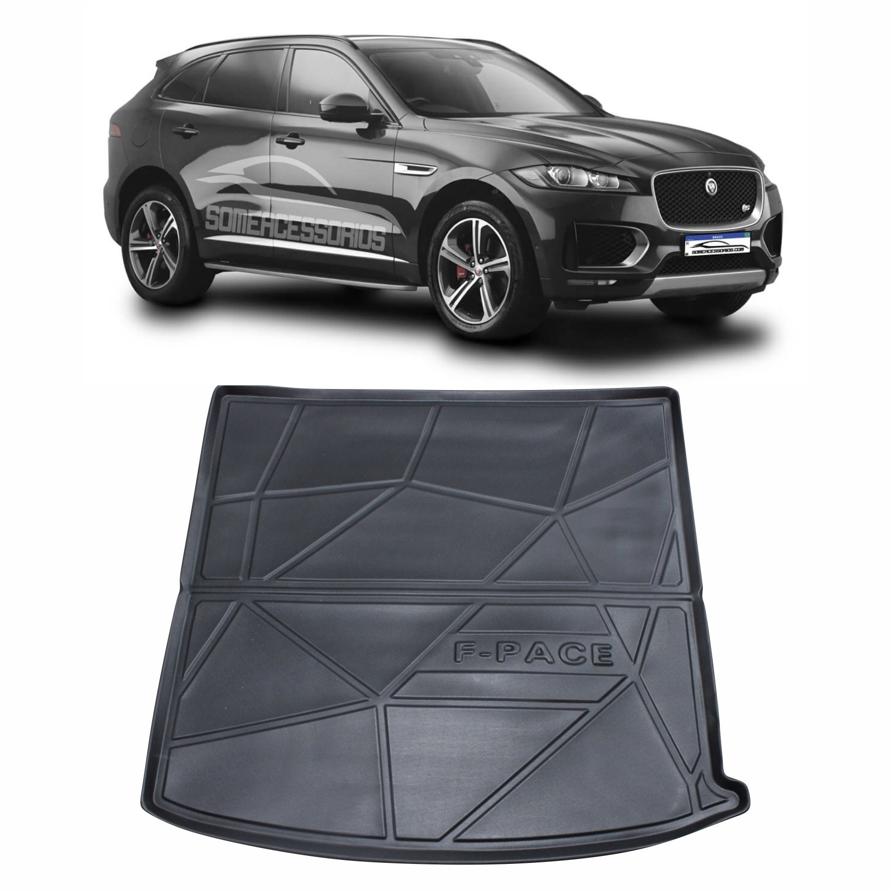 TAPETE BANDEJA PORTA MALAS JAGUAR F-PACE EMBORRACHADO Vo6