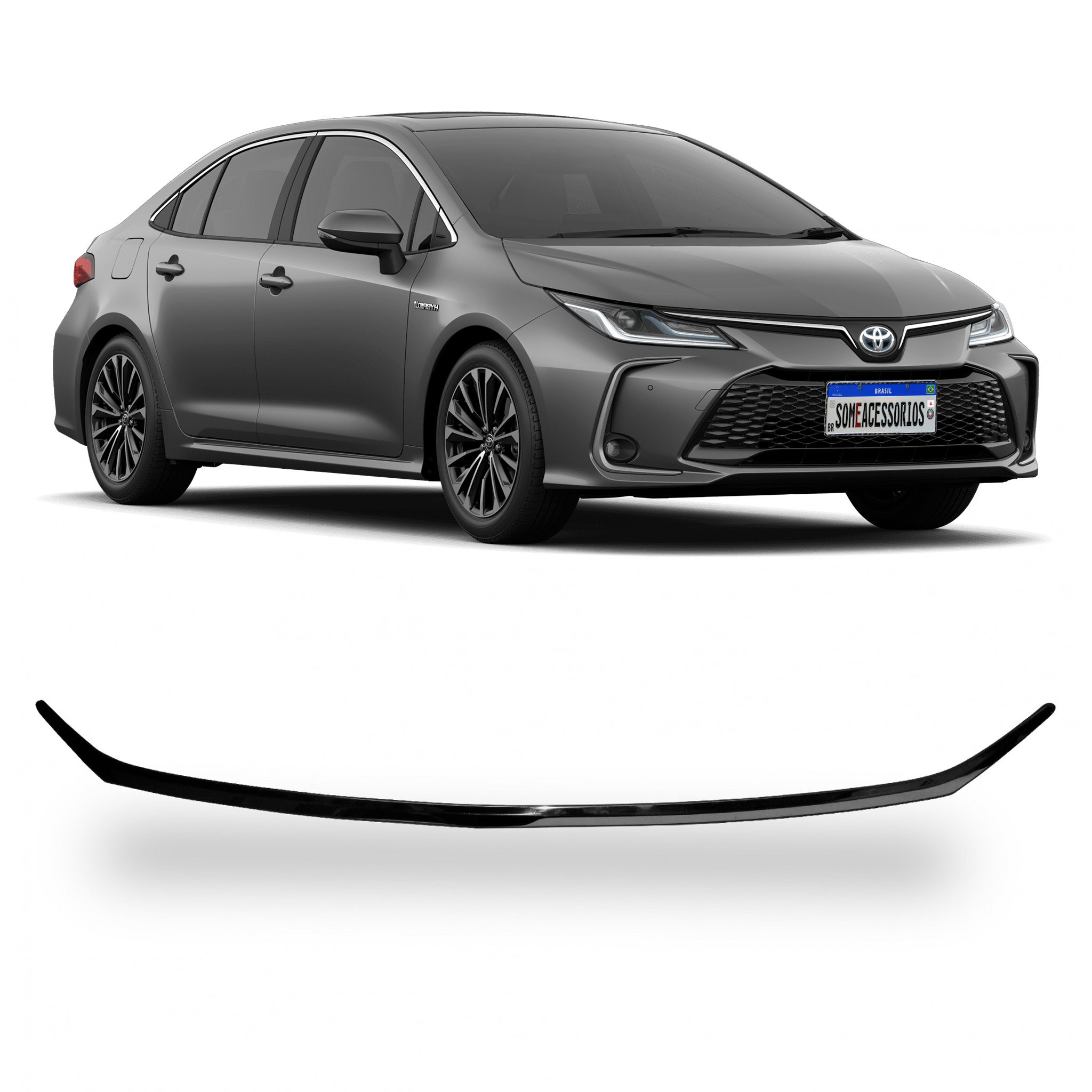 APLIQUE FRISO BLACK PIANO PARA CHOQUE DIANTEIRO COROLLA VO6
