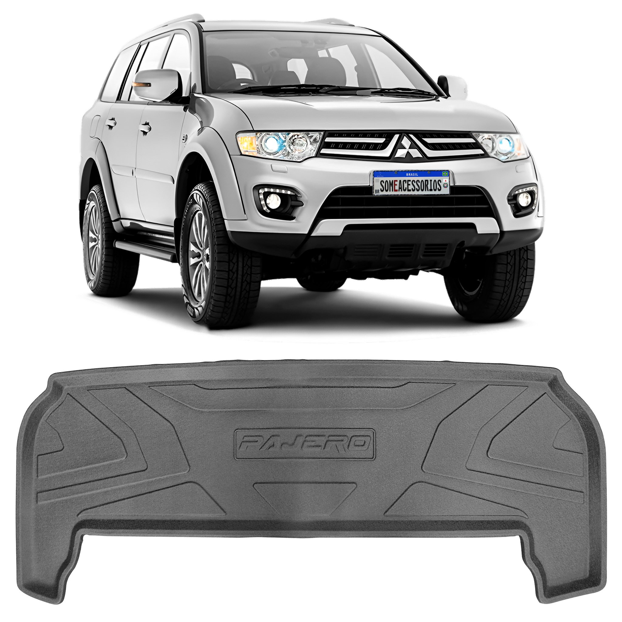 TAPETE PORTA MALAS MITSUBISHI PAJERO 7 LUGARES BANDEJA Vo6