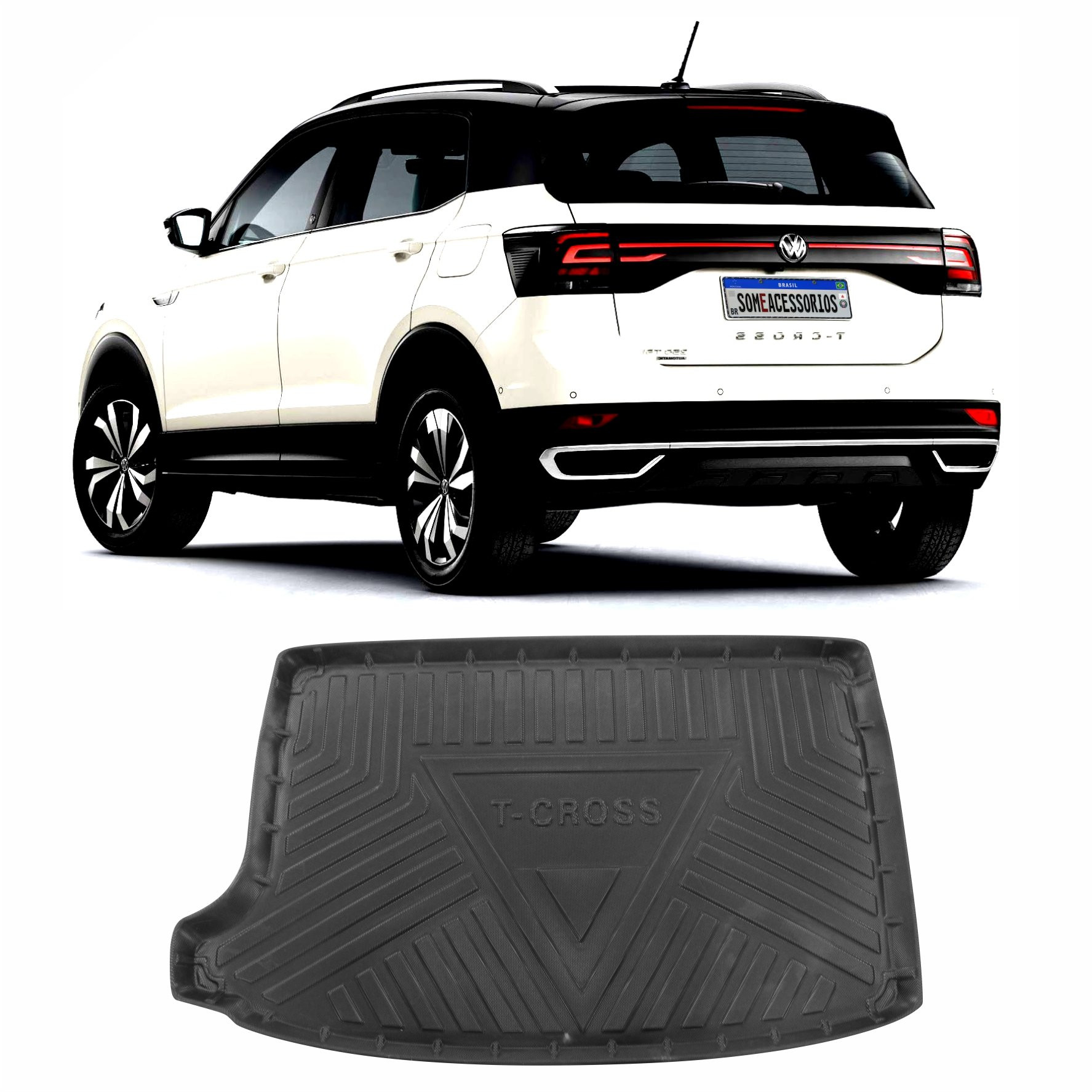 TAPETE PROTETOR DE PORTA MALAS VW TCROS UPPER EMBORRACHADO Vo6