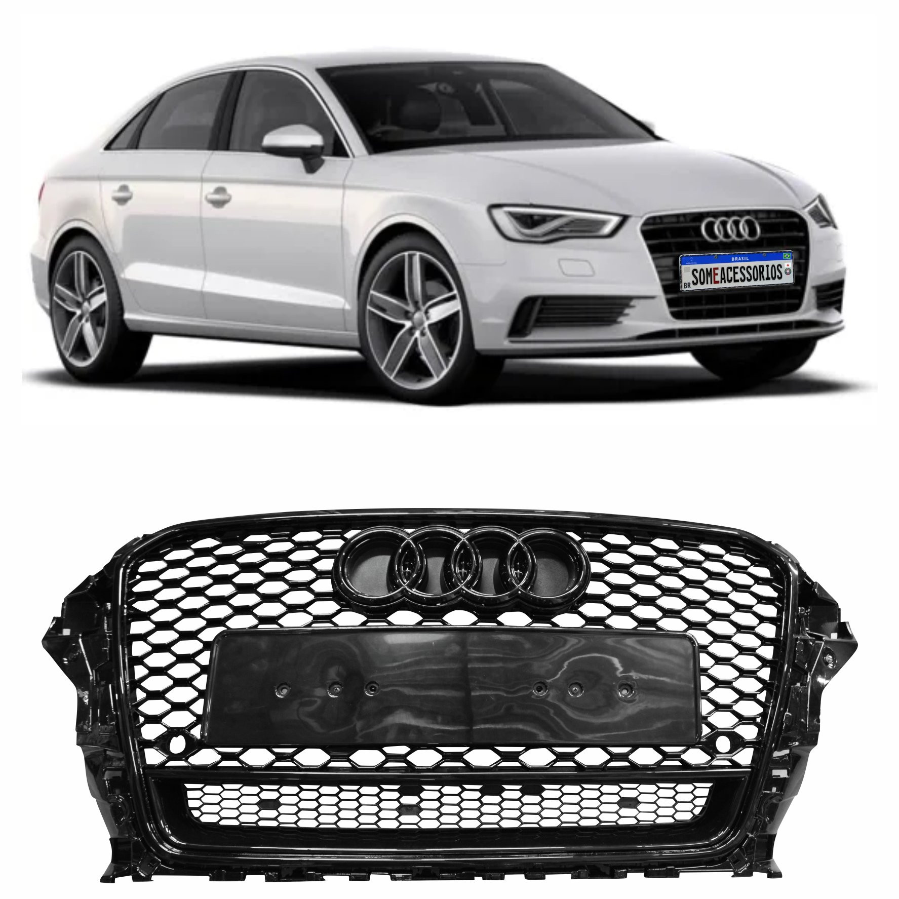 GRADE AUDI A3 MODELO RS3 BLACK PIANO Vo6