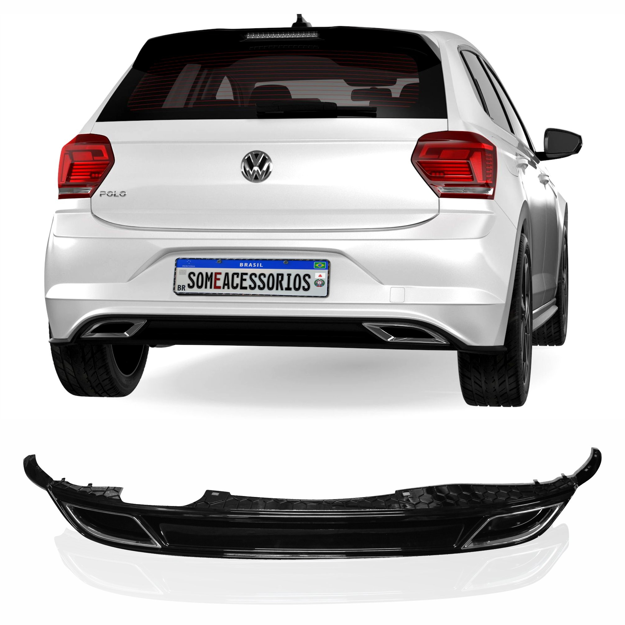 DIFUSOR TRASEIRO VW POLO R-LINE Vo6