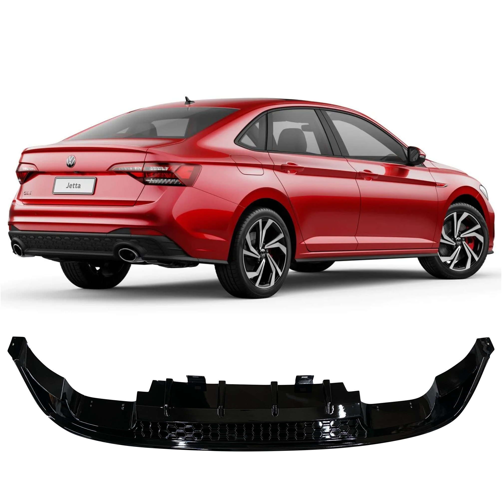 DIFUSOR TRASEIRO VW JETTA GLI BLACK PIANO Vo6